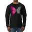 Breast Cancer Awareness Designs Front and Back Mens Long Sleeve Shirt