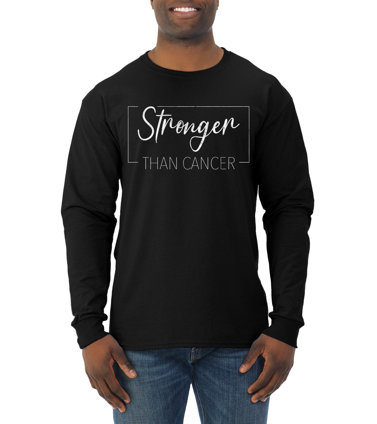 Breast Cancer Awareness Designs Front and Back Mens Long Sleeve Shirt