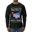 All I Want for Christmas is Moo Deng Cute Pygmy Hippo Ugly Christmas Sweater Mens Long Sleeve Shirt