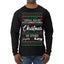 Serial Killer Docs or Christmas Movies Slaying Sleighing Ugly Christmas Sweater Mens Long Sleeve Shirt
