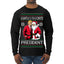 Santa's Favorite President Red Suit Trump Ugly Christmas Sweater Mens Long Sleeve Shirt