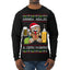 Arriba Abajo Al Centro Pa'Dentro Cheers to Health Salud Ugly Christmas Sweater Mens Long Sleeve Shirt