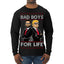 Bad Boys for Life Donald Trump JD Vance Funny 90s Movie Ugly Christmas Sweater Mens Long Sleeve Shirt