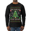 The Four Elf Food Groups Candy Canes Syrup Funny Ugly Christmas Sweater Mens Long Sleeve Shirt