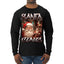 Santa Claus Bootleg Rap Music Style Ugly Christmas Sweater Mens Long Sleeve Shirt