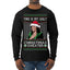 This Is My Ugly Sweater Funny Santa Kamala Harris Ugly Christmas Sweater Mens Long Sleeve Shirt