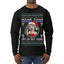 Hawk Tuah Spit On That Thang Mrs Claus Funny Meme Ugly Christmas Sweater Mens Long Sleeve Shirt