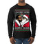 I Saw Diddy Kissing Santa Claus Funny Viral Music Meme Ugly Christmas Sweater Mens Long Sleeve Shirt