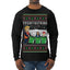 Tis the Season to Take Out the Garbage President Trump Ugly Christmas Sweater Mens Long Sleeve Shirt