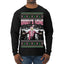 Daddy's Home Pink Suit, I'll Be Home for Christmas | Funny Santa Clause President Donald Trump Ugly Christmas Sweater Mens Long Sleeve Shirt