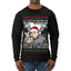 All I Want for Christmas are Sharks With Frickin Laser Beams Attached to their Heads Funny 90s 00s Comedy Movie Ugly Christmas Sweater Mens Long Sleeve Shirt