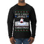 Have a Holly Jawlly Christmas, Cute Shark, Ugly Christmas Sweater Mens Long Sleeve Shirt