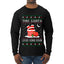 This Santa Loves going down, Funny dirty Humor, Ugly Christmas Sweater Mens Long Sleeve Shirt