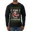 F-CAW-F IT'S CHRISTMAS, Ugly Christmas Sweater Mens Long Sleeve Shirt