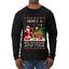 Here's A Big Package For You Black Santa Christmas Sweater, Ugly Christmas Sweater Mens Long Sleeve Shirt
