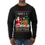 Here's A Big Package For You Santa Christmas Sweater, Ugly Christmas Sweater Mens Long Sleeve Shirt