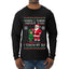 When I Think About You I Touch My Elf, Ugly Christmas Sweater Mens Long Sleeve Shirt