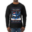 Tralalero Fa La La Brainrot, Ugly Christmas Sweater Mens Long Sleeve Shirt
