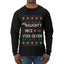 Naughty Nice 6 7 Checklist, Ugly Christmas Sweater Unisex Mens Long Sleeve Shirt
