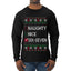 Naughty Nice 6 7 Checklist, Ugly Christmas Sweater Unisex Mens Long Sleeve Shirt