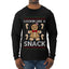 Lookin Like A Snack, Ugly Christmas Sweater Unisex Mens Long Sleeve Shirt
