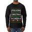 Spreading Christmas Cheer, Ugly Christmas Sweater Unisex Mens Long Sleeve Shirt