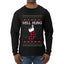 Well Hung, Ugly Christmas Sweater Unisex Mens Long Sleeve Shirt