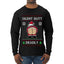 Silent Butt Deadly Farting Santa, Ugly Christmas Sweater Unisex Mens Long Sleeve Shirt