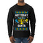 Not Today Santa Menorah Hanukkah, Ugly Christmas Sweater Unisex Mens Long Sleeve Shirt