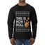 This Is How I Roll Dreidel Hanukkah, Ugly Christmas Sweater Unisex Mens Long Sleeve Shirt