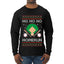 Ho Ho Ho Homerun, Baseball Fan Christmas Design, Ugly Christmas Sweater Unisex Mens Long Sleeve Shirt