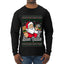 Buon Natale, Italian Santa Claus, Funny, Italian American Humor, Ugly Christmas Sweater Unisex Mens Long Sleeve Shirt
