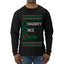 Naughty Nice, Irish, Irish Christmas, Ugly Christmas Sweater Unisex Mens Long Sleeve Shirt