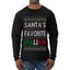 Santa's Favorite Italian, Funny Italian Christmas Sweater, Ugly Christmas Sweater Unisex Mens Long Sleeve Shirt