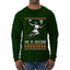 He Is Rizzin, Ugly Christmas Sweater Unisex Mens Long Sleeve Shirt