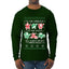 To The Windows To The Walls Till Santa Decks These Halls, Ugly Christmas Sweater Unisex Mens Long Sleeve Shirt
