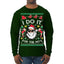 I Do It for the Hos Funny Santa Claus Ugly Christmas Sweater Mens Long Sleeve Shirt