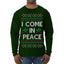 I Come in Peace Ugly Christmas Sweater Mens Long Sleeve Shirt