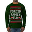Forced Family Fun, Xmas Holiday Funny Ugly Christmas Sweater Mens Long Sleeve Shirt