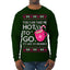 You Can Take Me Hot to Go, Hot Cocoa Viral Song Pop Music Ugly Christmas Sweater Mens Long Sleeve Shirt