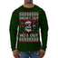 Snow's Out Hos Out | Funny Santa Claus Ugly Christmas Sweater Mens Long Sleeve Shirt