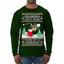Grandma Got Run Over by a Reindeer, Funny Animated Design Rein Deer Kids TV Song Movie Ugly Christmas Sweater Mens Long Sleeve Shirt