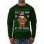 Ask Your Mom If I'm Real Funny Black Santa Claus Censored Ugly Christmas Sweater Mens Long Sleeve Shirt