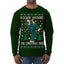 Rockin Around the Christmas Tree Raygun Viral Breakdancer Ugly Christmas Sweater Mens Long Sleeve Shirt