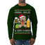Arriba Abajo Al Centro Pa'Dentro Cheers to Health Salud Ugly Christmas Sweater Mens Long Sleeve Shirt