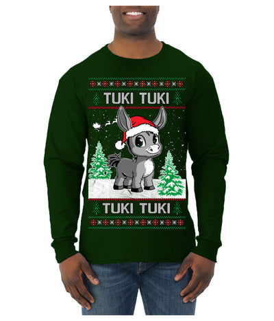 Tuki Tuki Tuki Funny Spanish Music Lyrics Ugly Christmas Sweater Mens Long Sleeve Shirt
