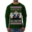 Doge Elf Around and Find Out Trump Elon Vivek MAGA Ugly Christmas Sweater Mens Long Sleeve Shirt