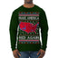 Make America Red Again USA Map Trump 2024 MAGA Ugly Christmas Sweater Mens Long Sleeve Shirt
