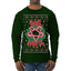 Hail Santa Funny Satanic Candy Devil Heavy Metal Satan Ugly Christmas Sweater Mens Long Sleeve Shirt