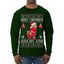Merry Chrithmith Kith My Ath, Funny Butt Dancing, Viral Kiss My Ass Boxing Fight Meme, Men Women Ugly Christmas Sweater Mens Long Sleeve Shirt